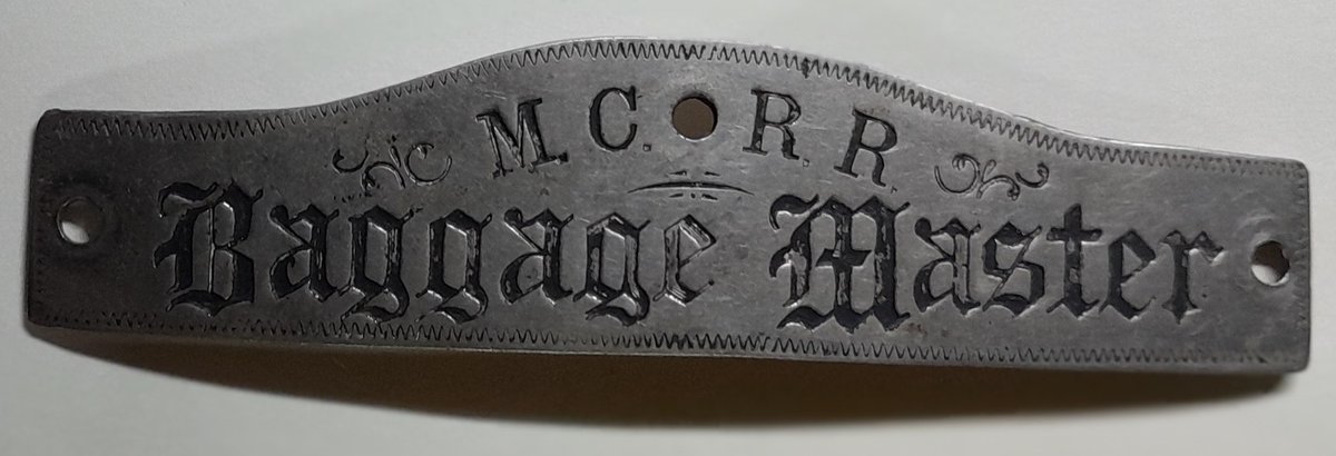Maine Central Railroad Baggage Master Hat Badge