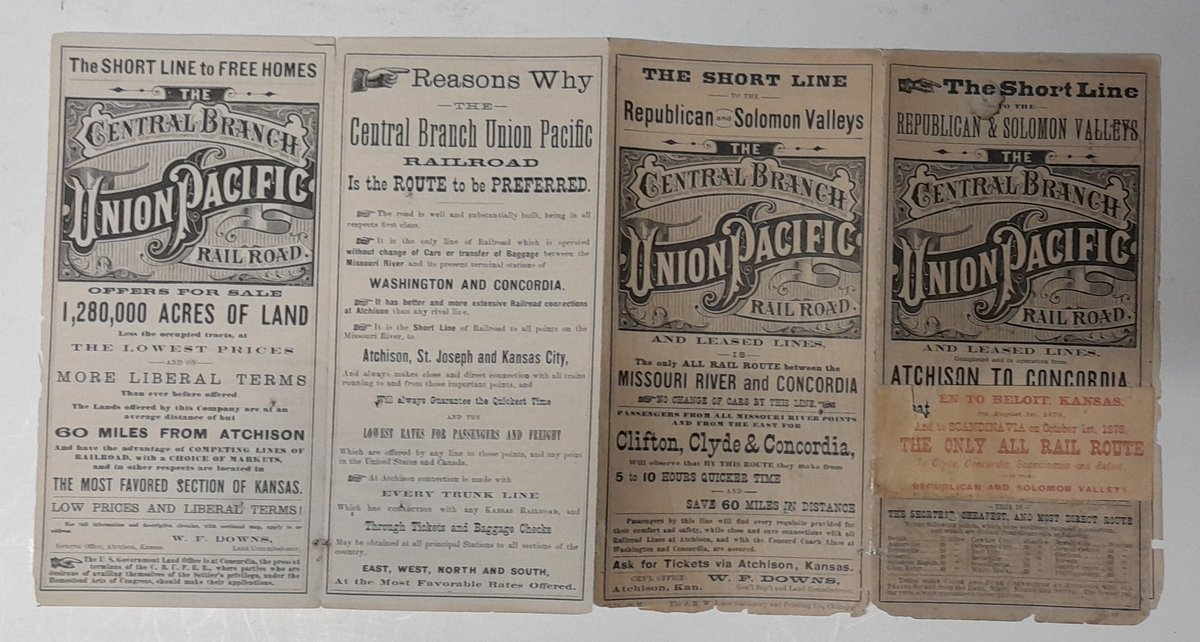 Union Pacific Central Branch Timetable 1878
