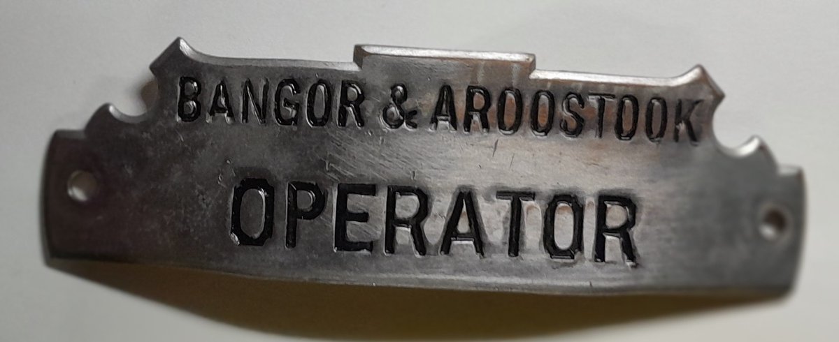 Bangor & Aroostook Railroad Operator Hat Badge