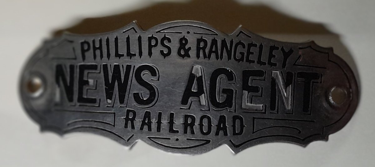 Phillips & Rangeley Railroad New Agent Hat Badge