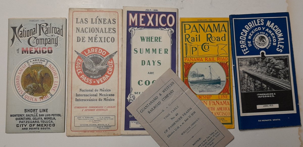 6 Railway Timetables: Mexico, Panama, Cuba