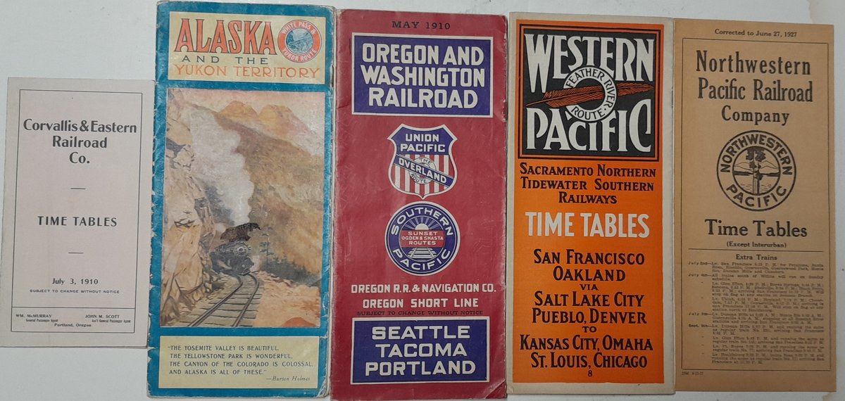 5 US North West Timetables WP&Y, NWP, C&E, WP, O&W