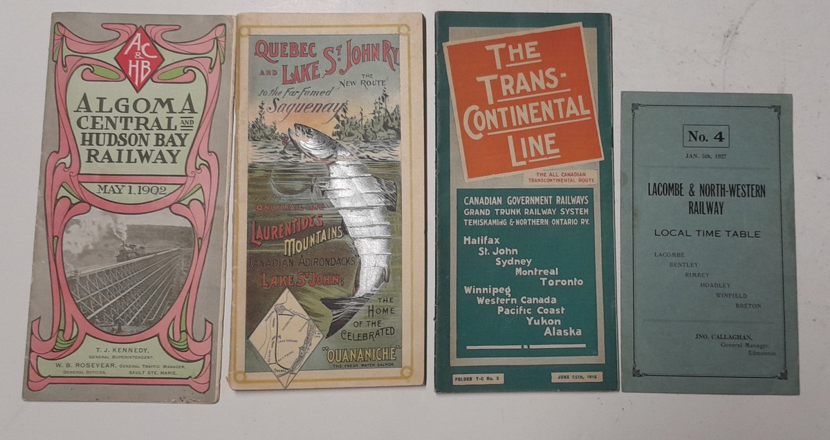 4 Canadian Timetables: Algoma 1902 + N. Nav + Q&LStJ