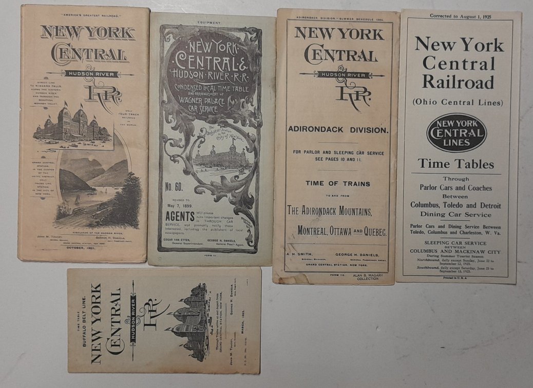 5 New York Central & Hudson River Railroad Timetables