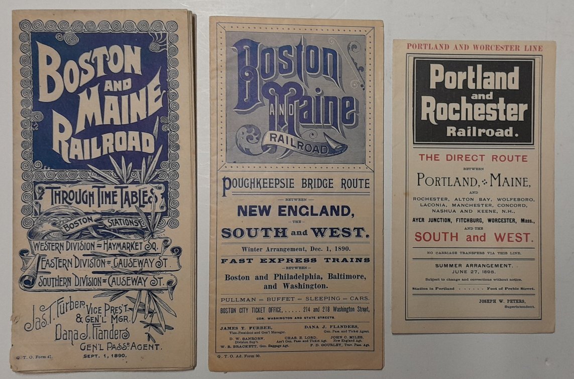 3 Boston & Maine Railroad related Timetables