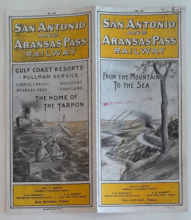San Antonio & Aransas Pass Ry Timetable Sept. 12, 1917