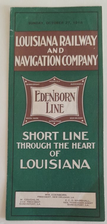 Louisiana Ry & Navigation Co. Timetable Oct. 27, 1918