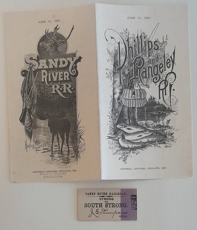 Phillips & Rangeley / Sandy River Railroad Timetables 1891