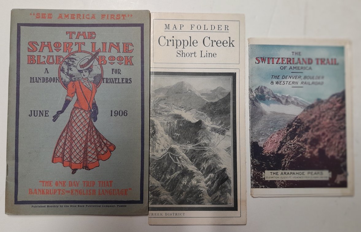 3 Colorado Railroad Folders - Cripple Creek + Swiss Trail
