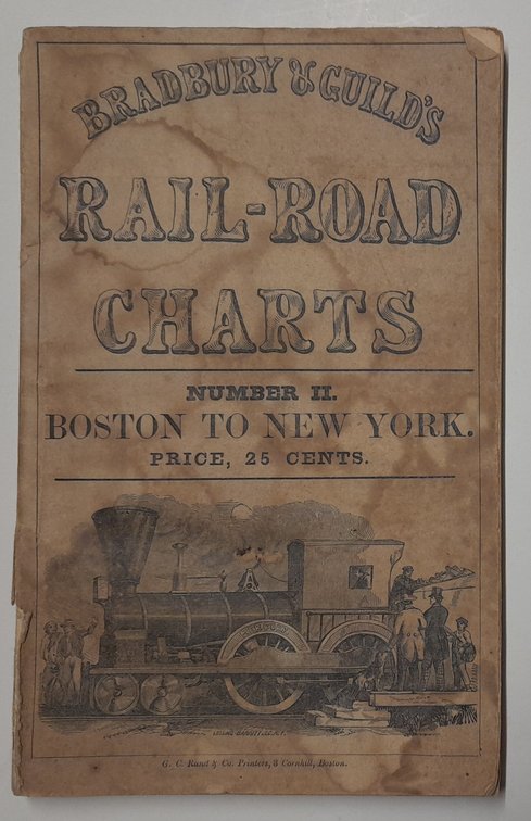 Bradbury Guide Book 1850 Boston - New York