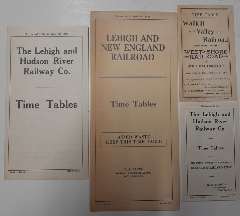 4 Railroad Timetable: 3 L&HR, Wallkill Valley