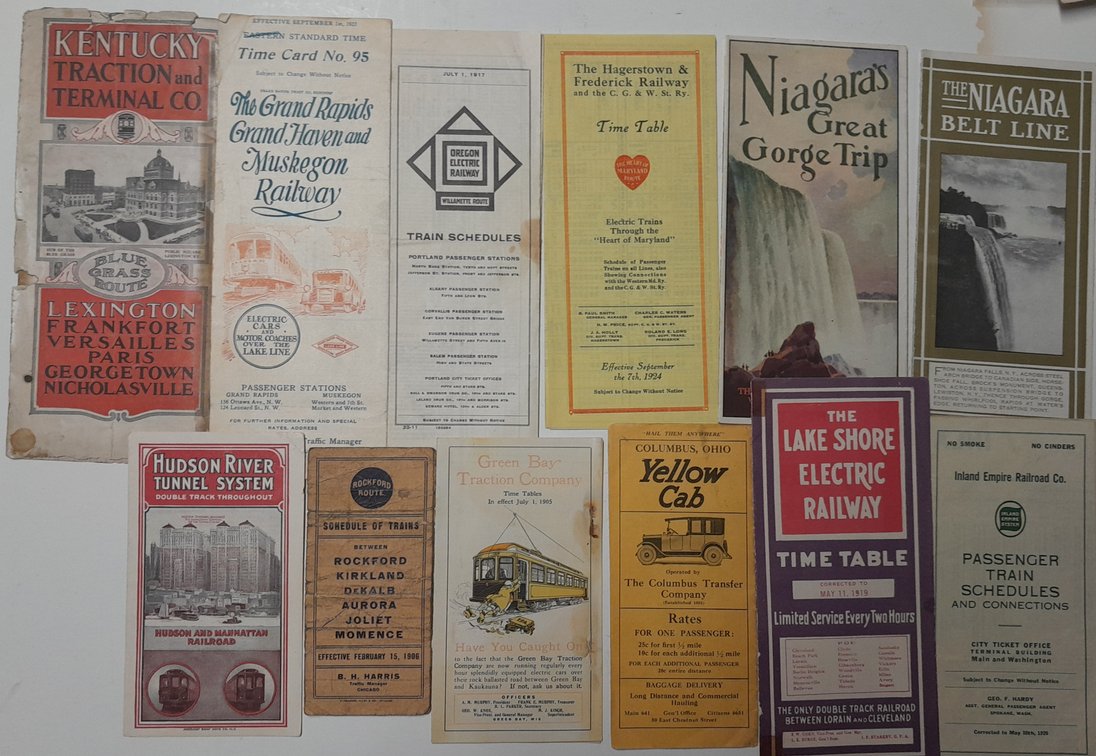 12 TLC & Good Trolley / Traction Timetables
