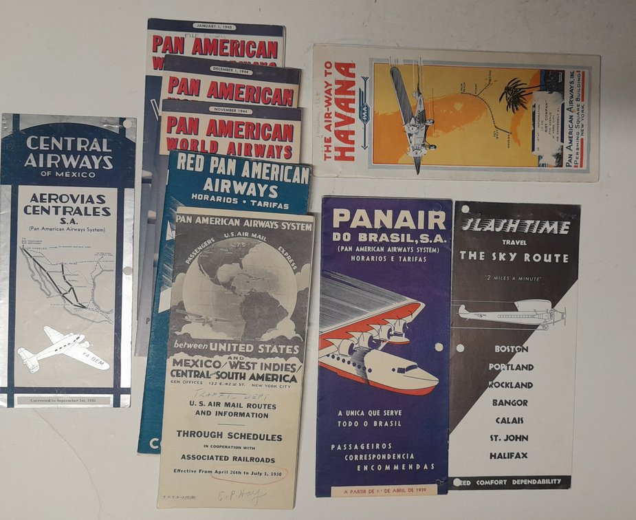Airline Timetables - many pre-WWII era (9)