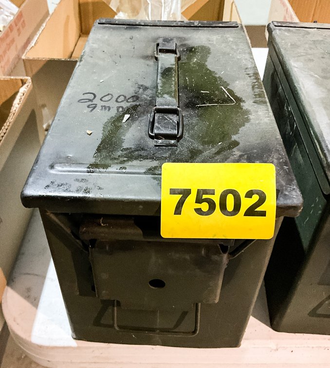 2000 Rds 9 MM Brass In Ammo Can 