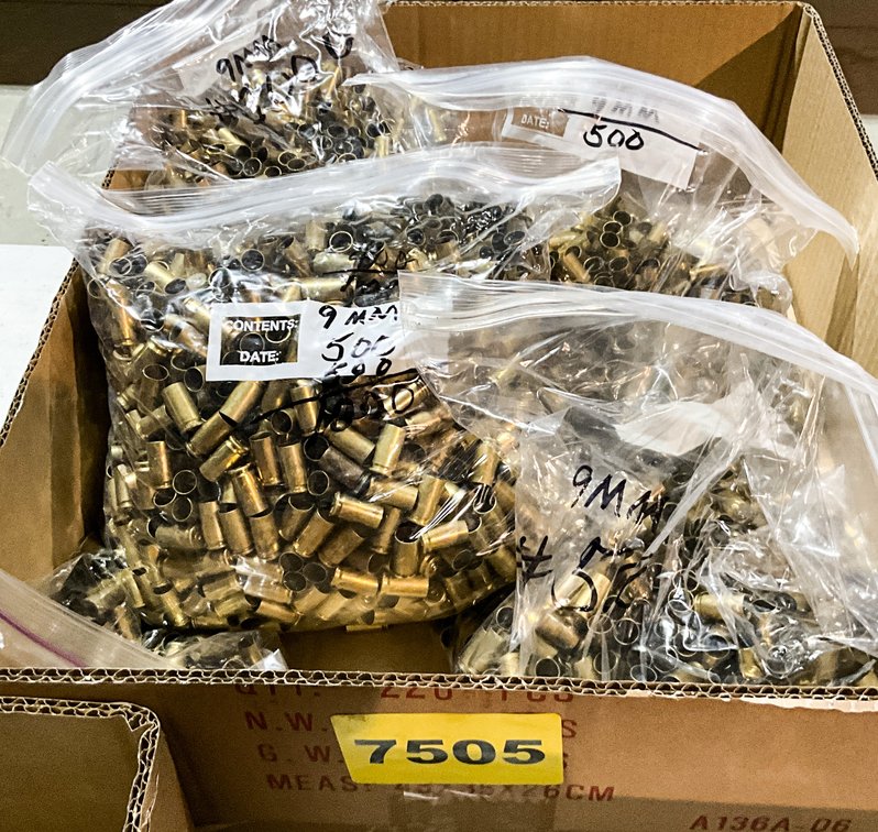 2500 Rds 9 MM Brass 
