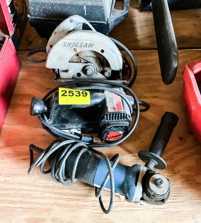 Skill Saw, Skill Belt Sander & Ryobi 4" Grinder