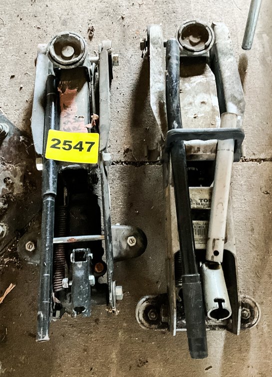 Two Hydraulic Floor Jacks 1-2.5 Ton 1-2 Ton