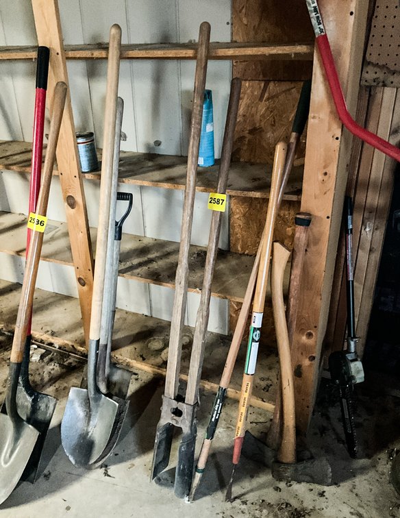 Post Hole Diggers, Axes, Etc.