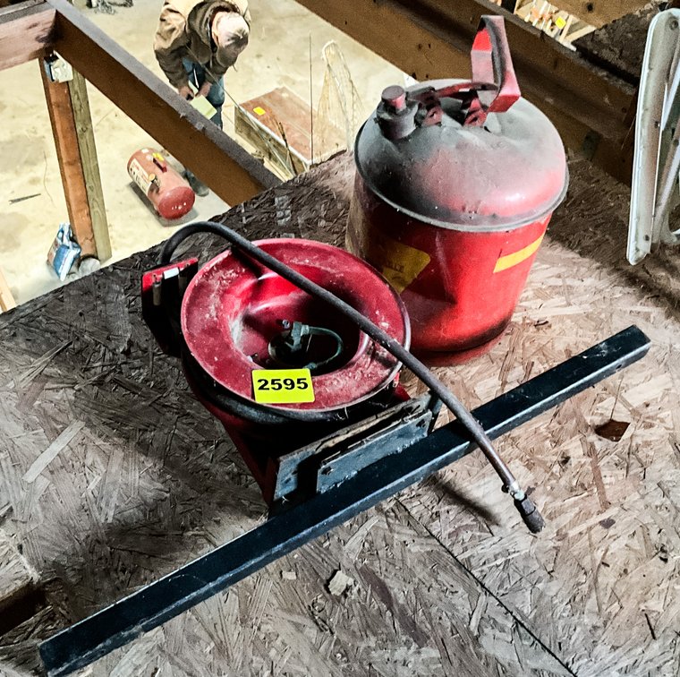 Air Hose Reel & Gas Can