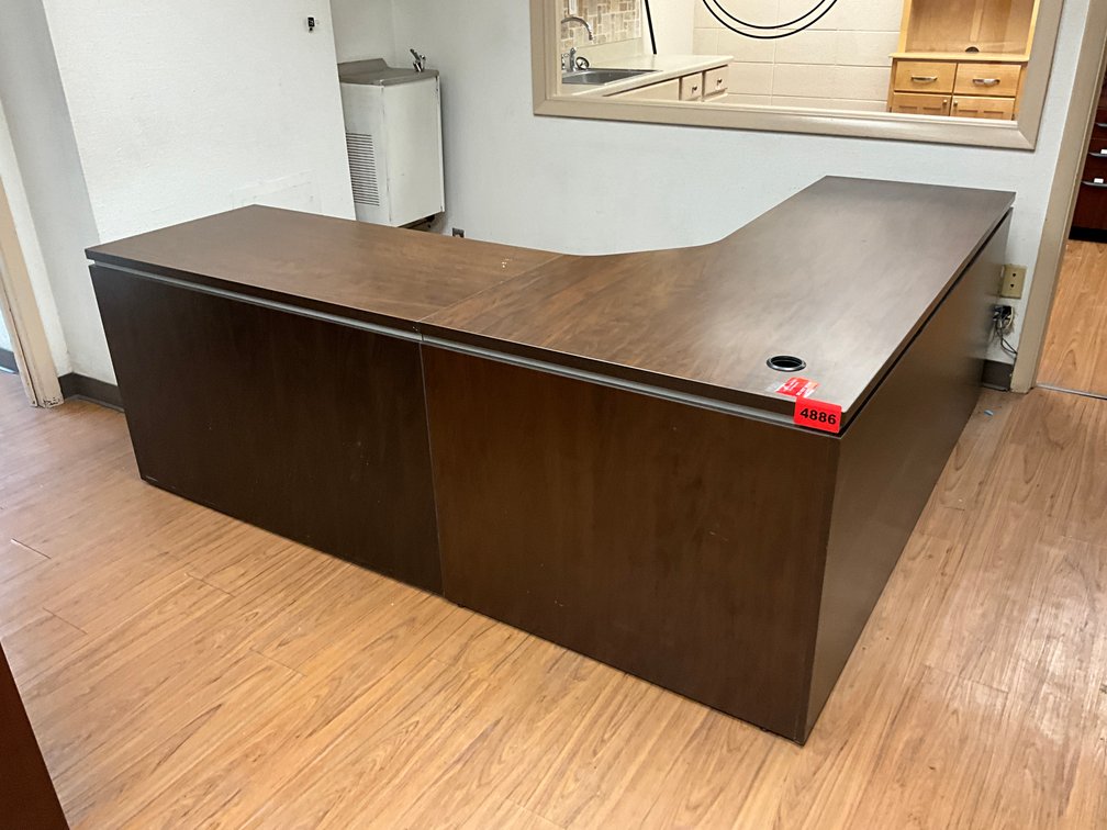 L Shaped Walnut Desk