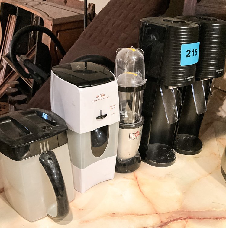 2 Soda Terra Carbinator, A Magic Bullet Blender, Mr. Coffee Ice Tea Maker, & Pitcher