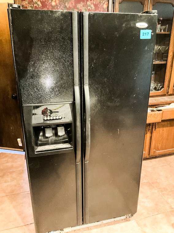 Side By Side Whirlpool Refrigerator W/ Ice & Water Dispenser