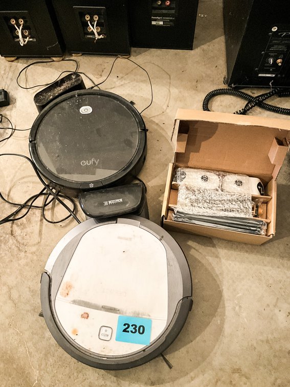 2 Automated Vaccum Cleaner W/ Charging Stations & Replacement Parts