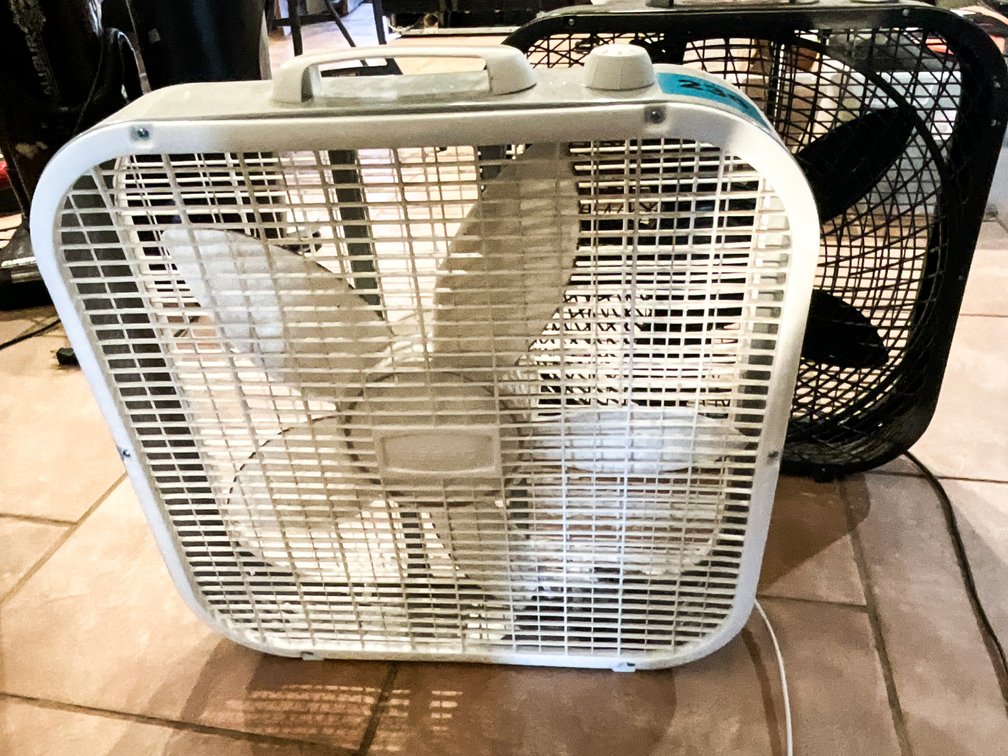 2 Plastic Lasko Box Fans