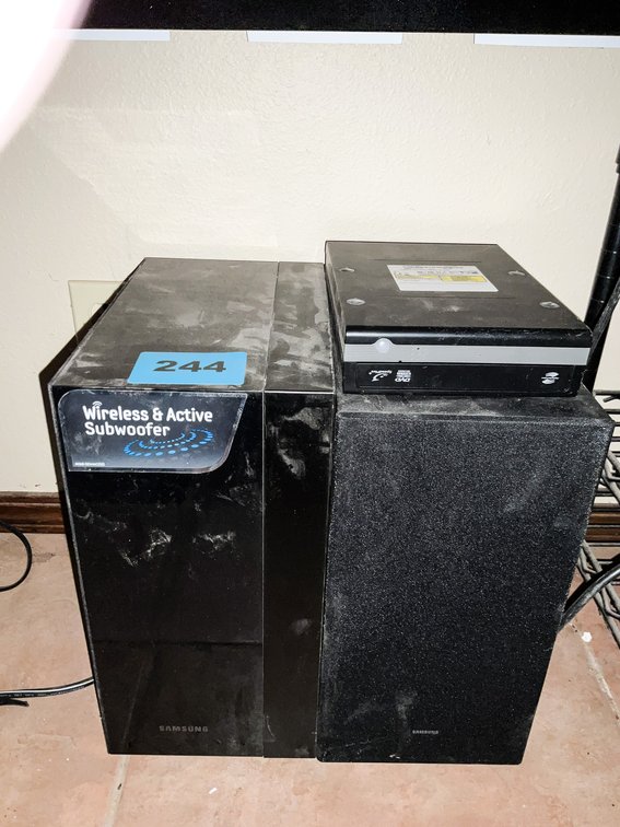 1 Samsung Subwoofer Model # PS - WB4UT & 1 Samsung Write Master External DVD Writer