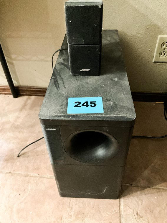 1 Bose AcoustiMass 5 Series III Speaker System & 1 Mini Bose Speaker