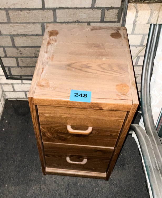 Wooden 2 Drawer Chest