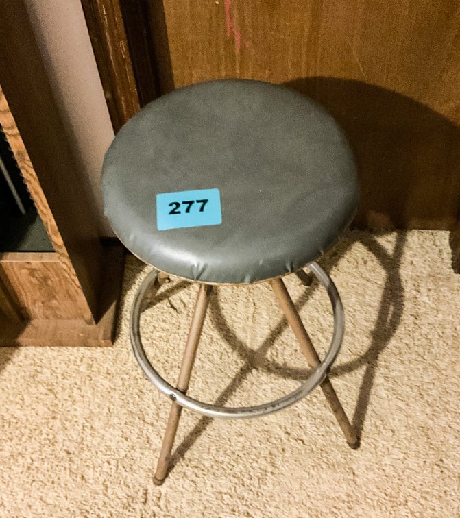 1 Metal Frame Stool & CD Tower