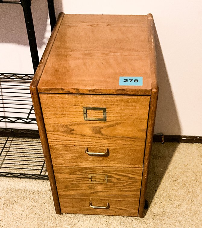 Wood 2 Drawer Filing Cabinet
