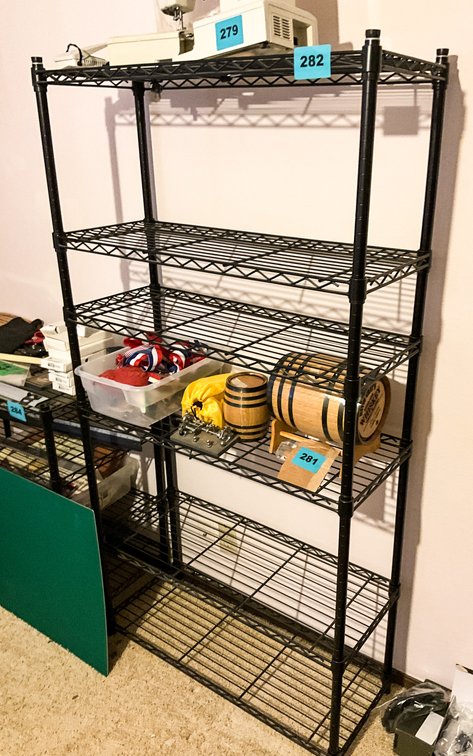 Black Wire Shelf Unit 36"X14"X68"