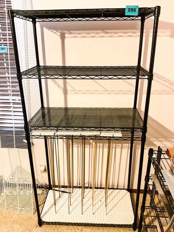 Black Wire Shelf Unit 36"X14"X68"