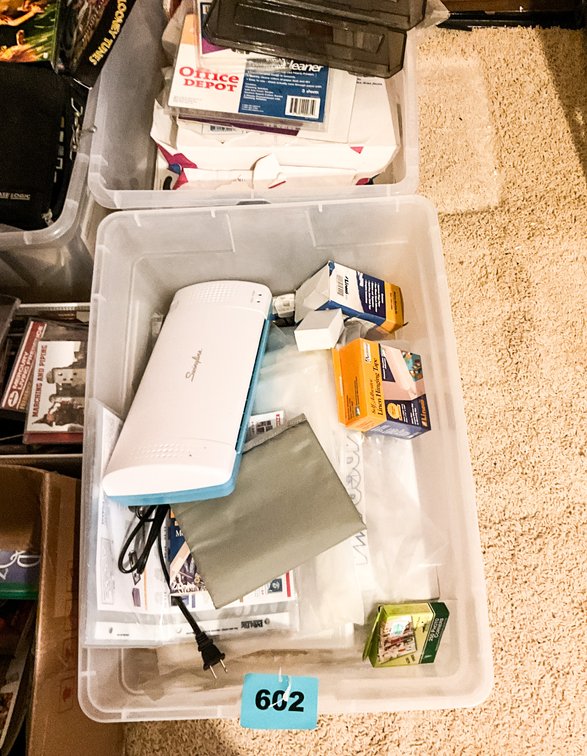 2 Totes Asst. Office Supplies