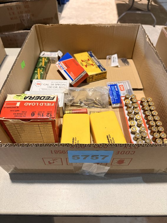 30-30 Ammo, 38 Spc Ammo, 22 Ammo, 12 GA Shotgun Shells