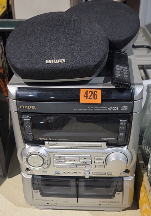 A1WA Stereo & Cassette Player W/ Speakers