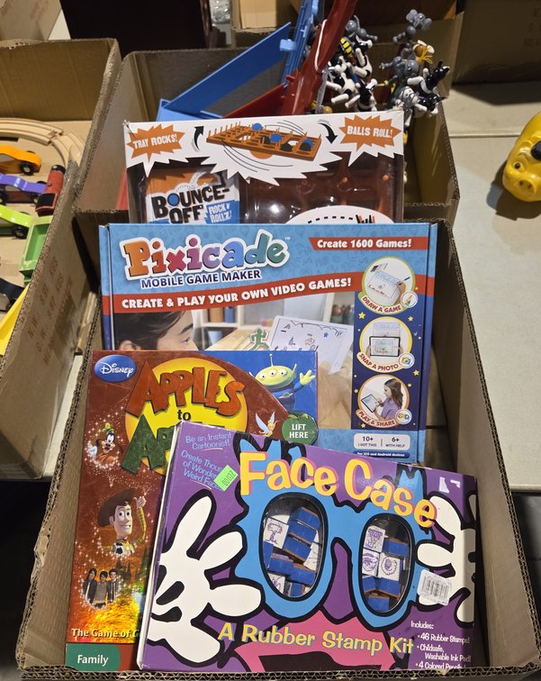 1 Box Vintage Games & 1 Box Vintage Book Holders