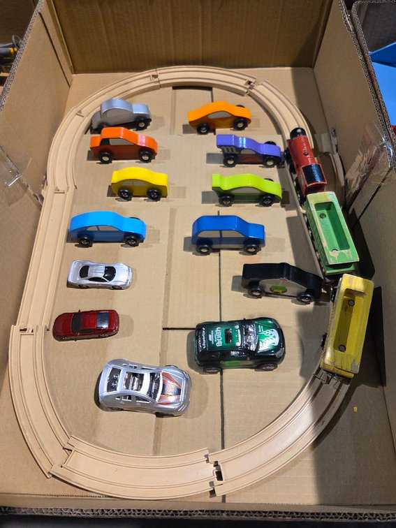 Vintage Wooden Cars & Wooden Train