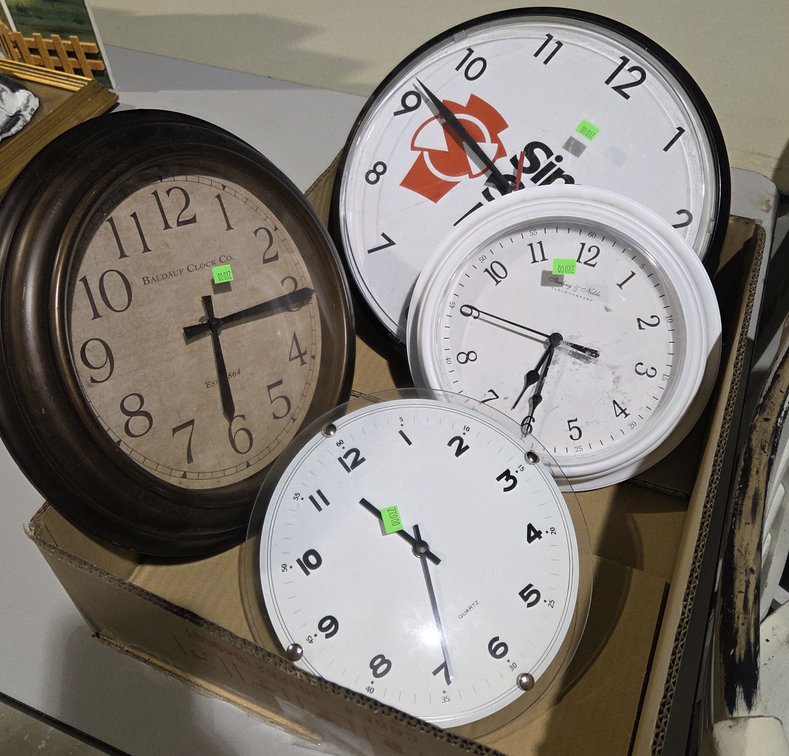 Box Of Clocks, Bowls, Royal Prussia Desert Plates