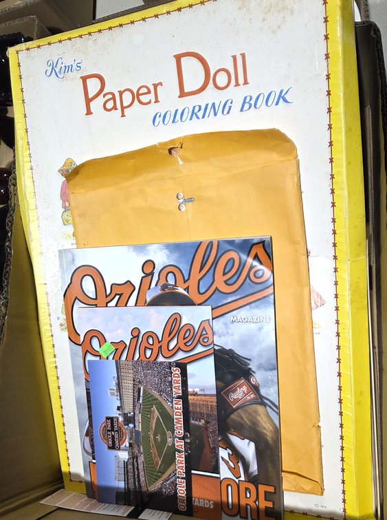 Kims Doll Coloring Book, Vintage Baltimore Orioles Guide To Oriole Park,..