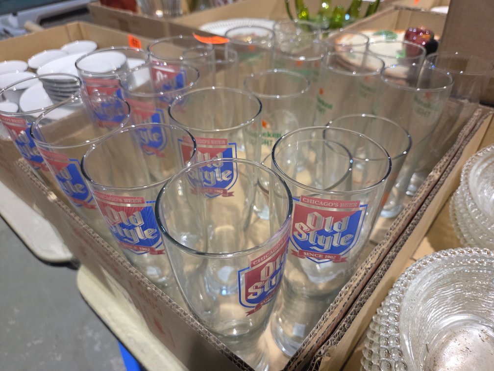 18 Pcs Glass Serving Dishes& 21 Beer Glasses
