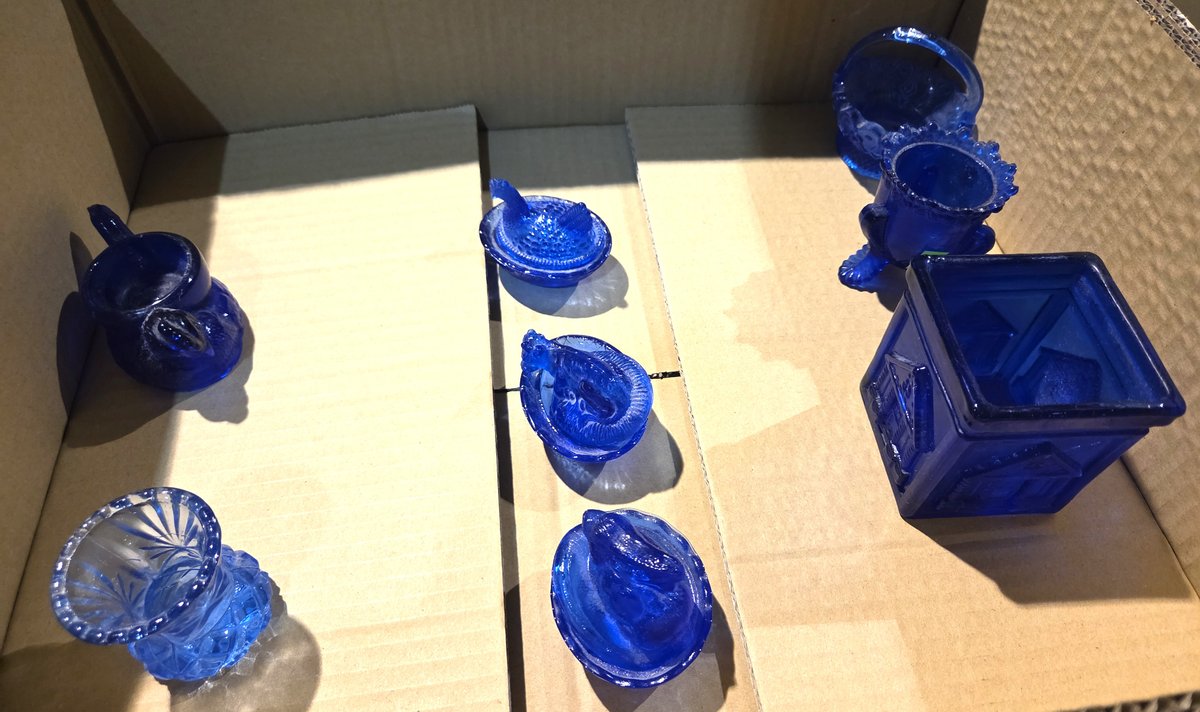 Blue Glass Table Ornaments