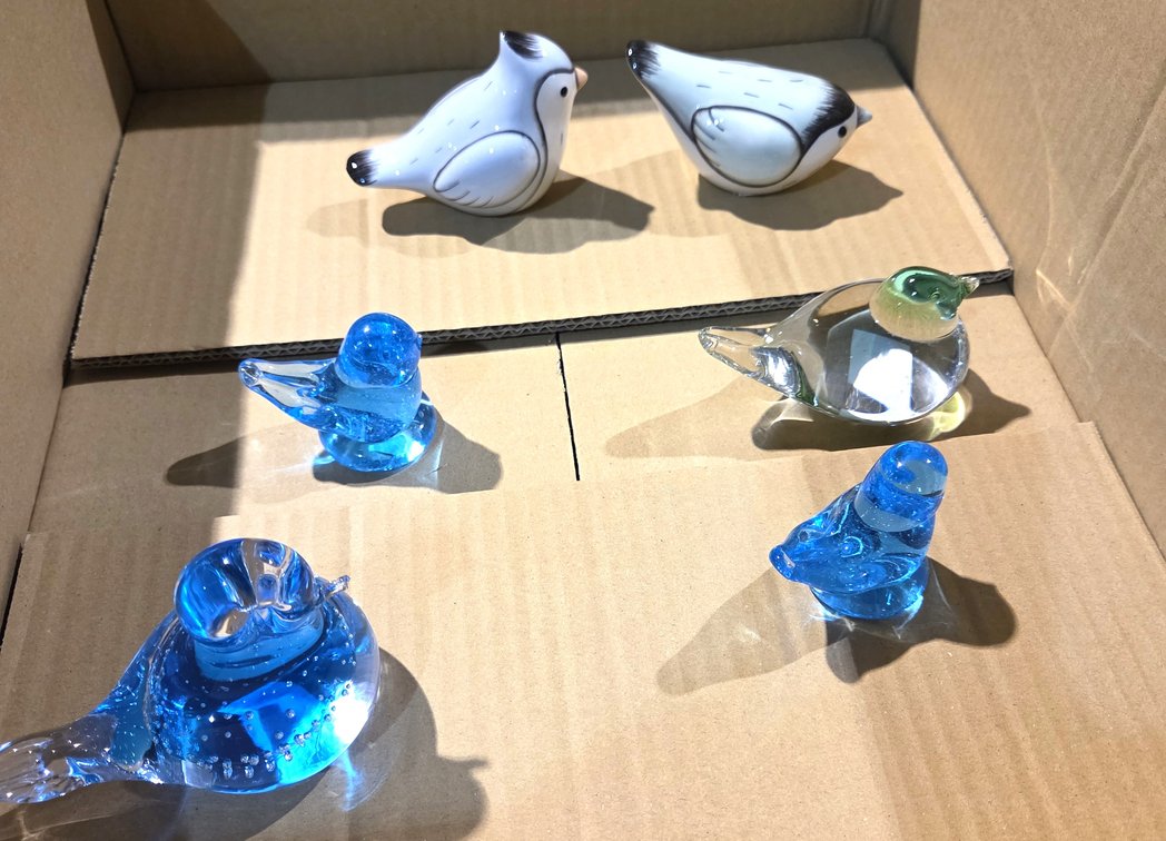 Cut Glass Bird Paperweights