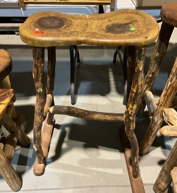 Custom Handmade Mesquite Single Bar Stool