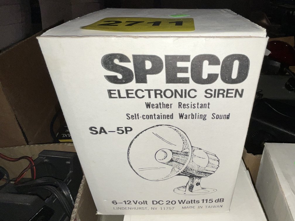 SPECO Electric Siren G-12 Volts DC 20 Watts 115 DB