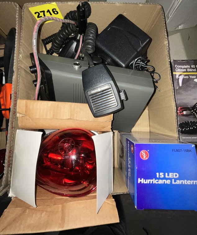 2 CB'S - 1 Revolving Emergency Light For a Vehicle, & 1 LED Hurricane Lantern