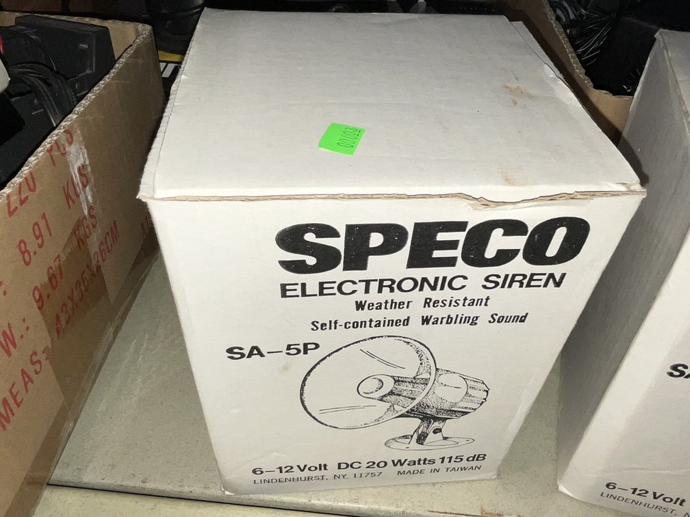 SPECO Electric Siren G-12 Volts DC 20 Watts 115 DB