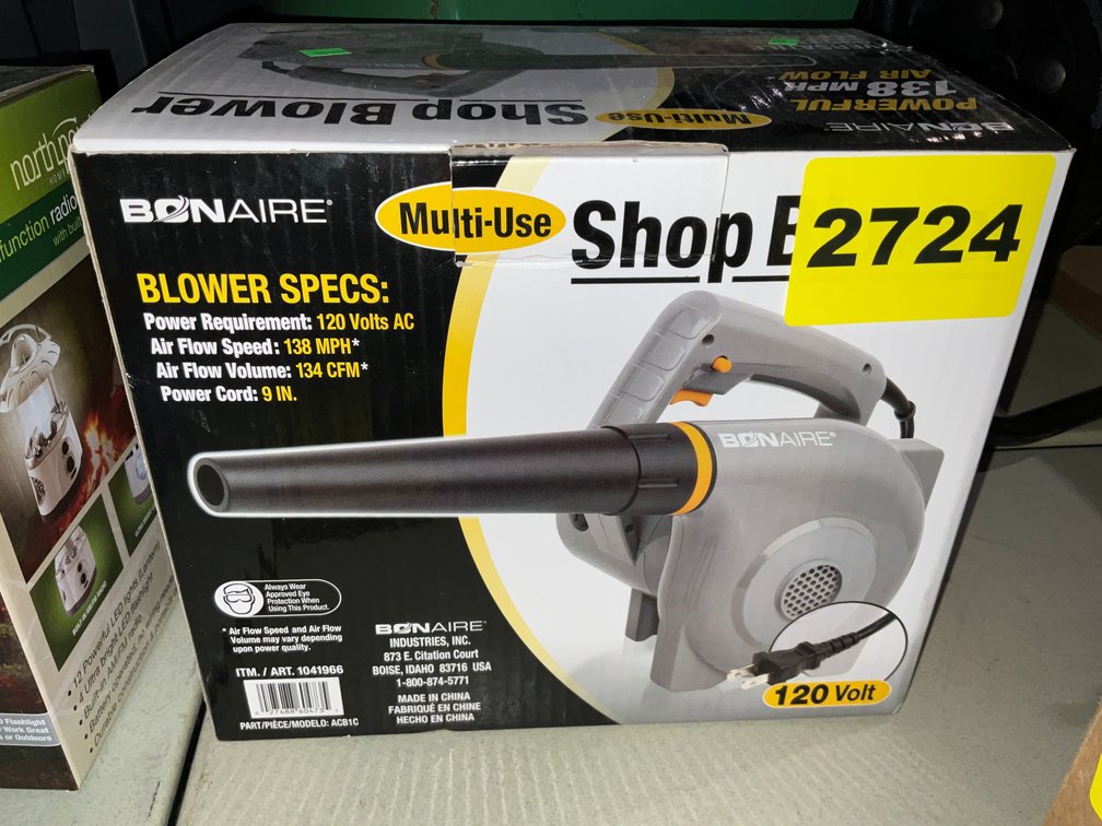 120 Volt Shop Blower Bonaire